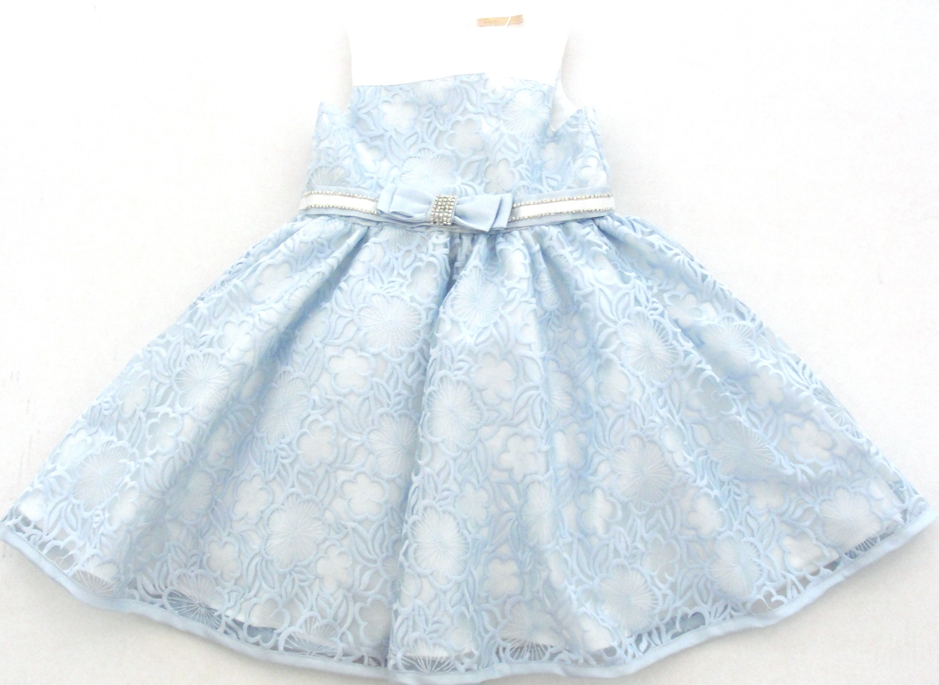 vestido de festa infantil azul claro