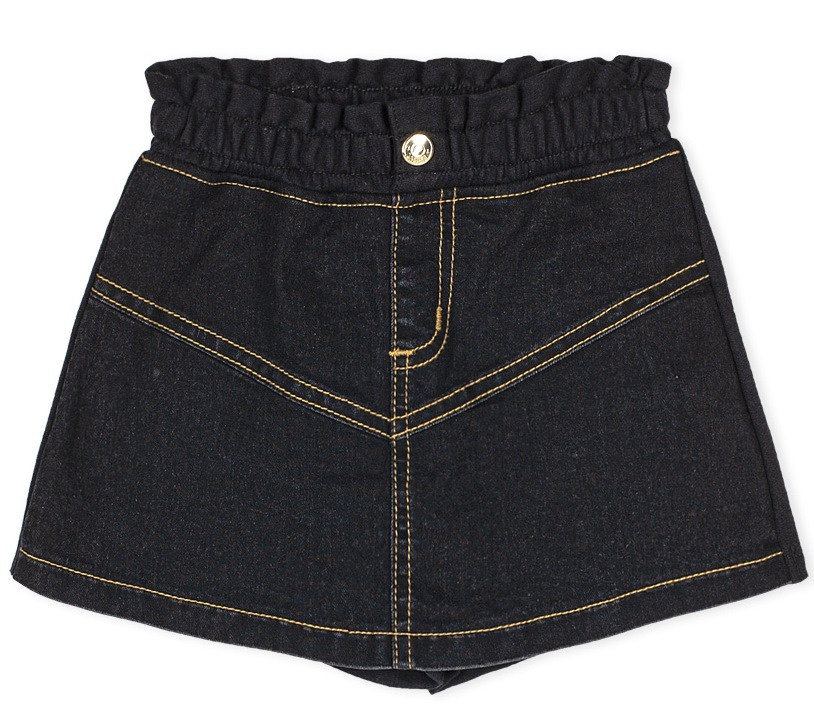 Saia Short Jeans Black J4771 - Momi Mini