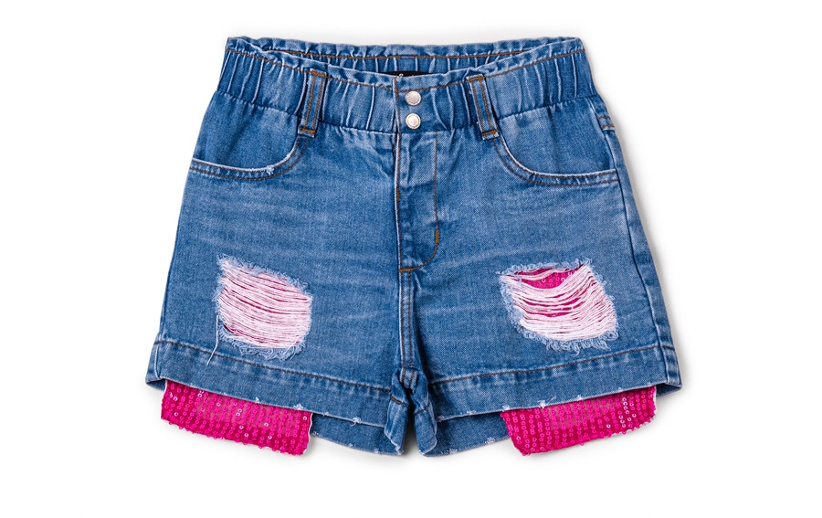 Shorts Jeans Com Bolso de Paetê N3213 - Animê