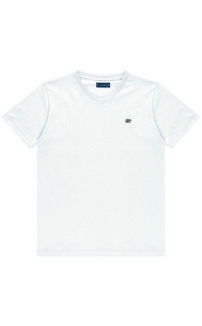 Camiseta Básica Decote V Branca 30108/A - Lamon