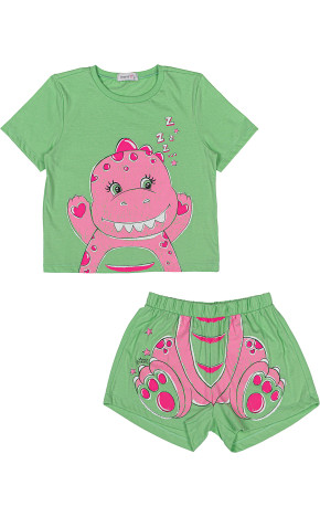 Pijama Blusa e Shorts Dino H3998 - Momi