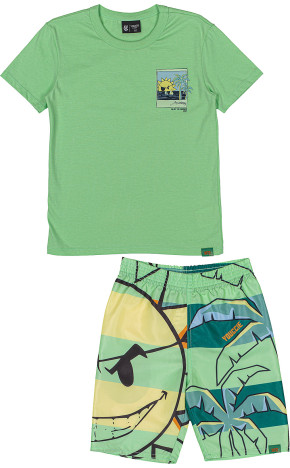 Conjunto T-Shirt e Bermuda Verde I0873 - Youccie