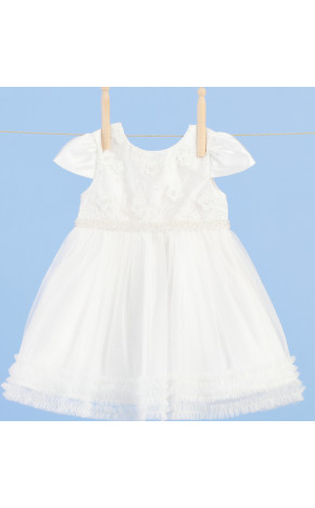 Vestido Festa Bebê Branco 30.21.31130 - Petit Cherie