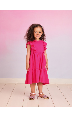 Vestido Infantil Pink Babados J5456 - Momi MIni