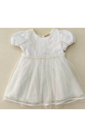 Vestido Bebê Renda Branco 30.20.31034 - Petit Cherie